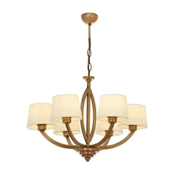 Kroonluchter AV-1876-6ES 6-lamps met kappen