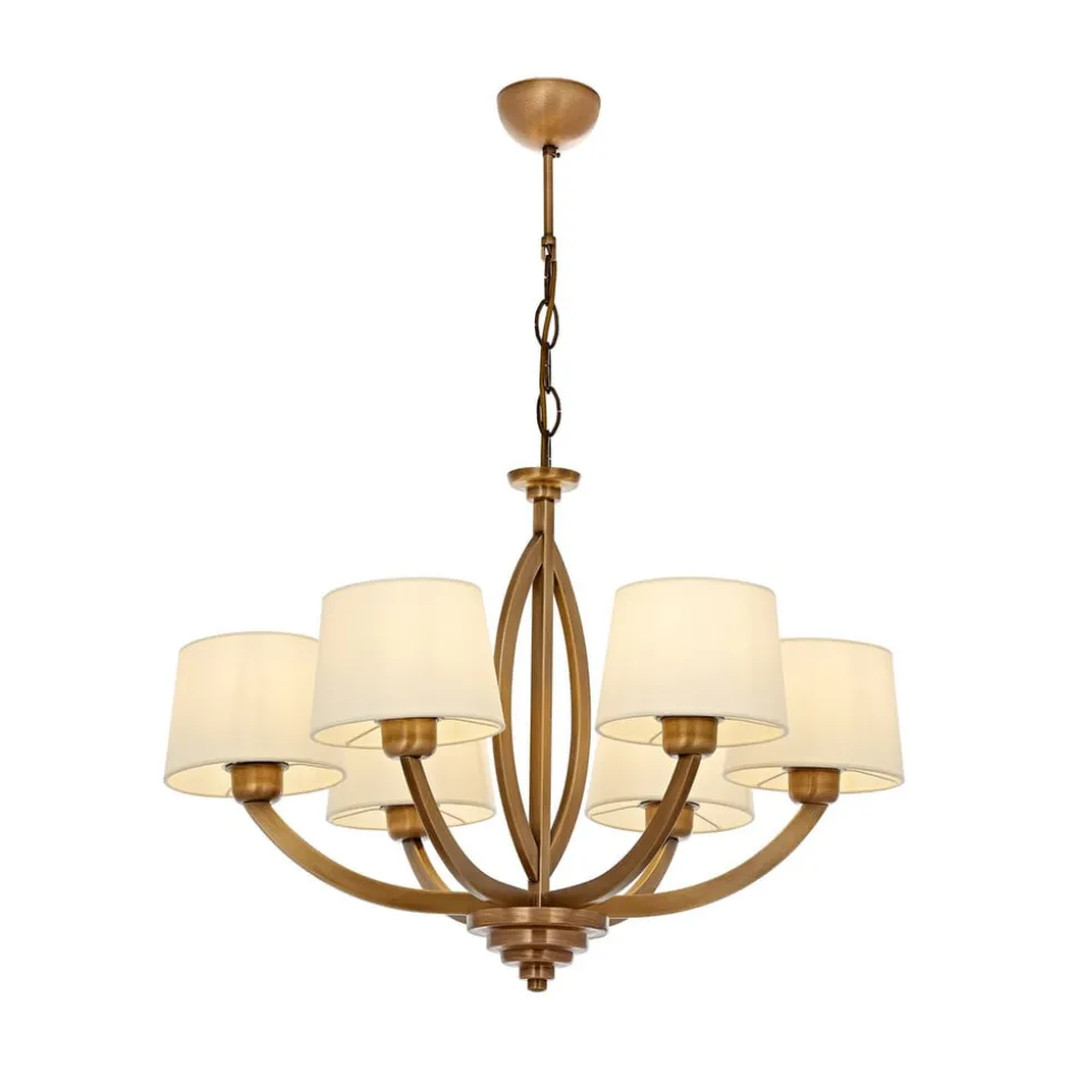 Kroonluchter AV-1876-6ES 6-lamps met kappen