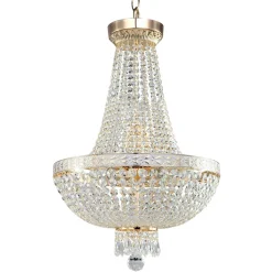 Kroonluchter Bella met weelderig behang