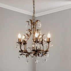 Kroonluchter Botte van metaal 5-lamps brons