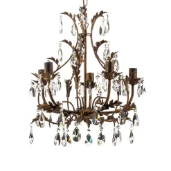 Kroonluchter Botte van metaal 5-lamps brons