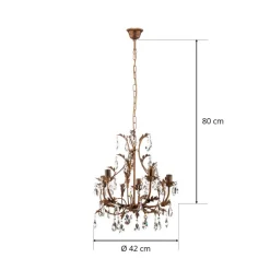 Kroonluchter Botte van metaal 5-lamps brons