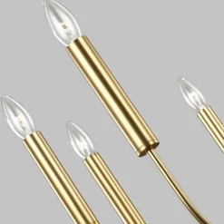 Kroonluchter Brianna 9-lamps gebronsd-messing