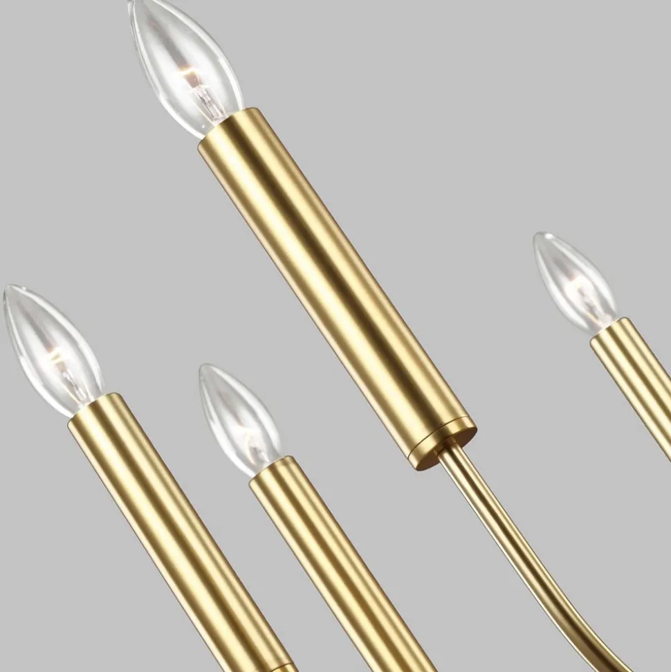 Kroonluchter Brianna 9-lamps gebronsd-messing