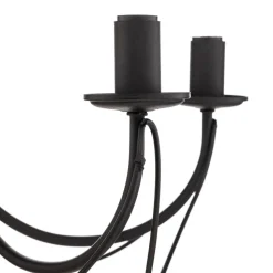 Kroonluchter Candela, zwart, 5-lamps