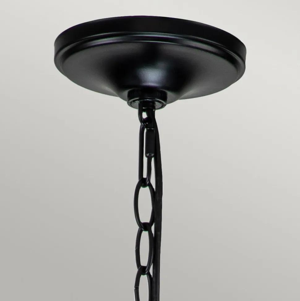 Kroonluchter Capitol Hill, 6-lamps, zwart