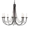 Kroonluchter Carisbrooke, zwart, 8-lamps