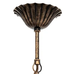 Kroonluchter Castle donker met de hand gepatineerd 8-lamps