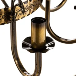 Kroonluchter Castle licht gepatineerd 8-lamps