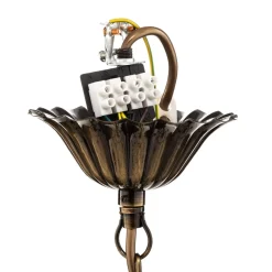 Kroonluchter Castle licht gepatineerd 8-lamps