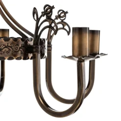 Kroonluchter Castle, licht gepatineerd, Ø 62 cm, metaal, 6-lamps.