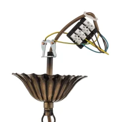 Kroonluchter Castle, licht gepatineerd, Ø 62 cm, metaal, 6-lamps.