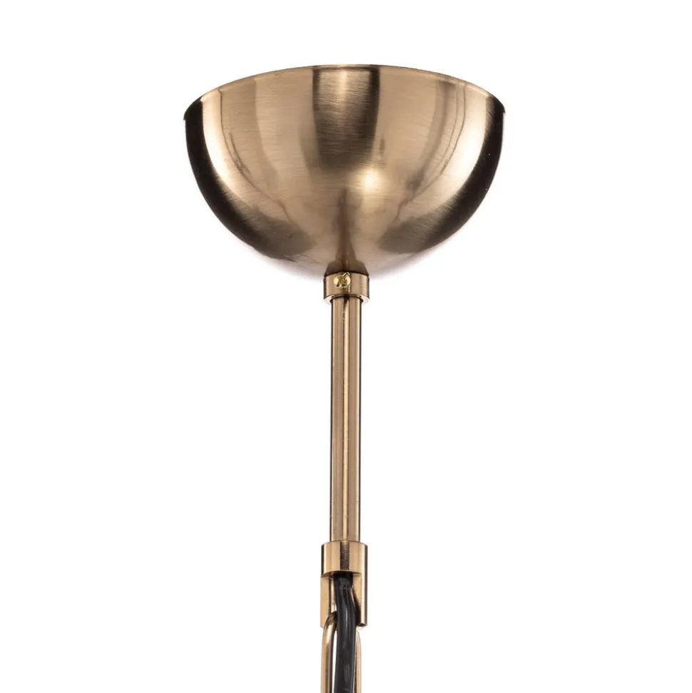 Kroonluchter Castro, antiek messing, 5-lamps