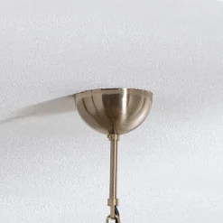 Kroonluchter Castro, antiek messing, 8-lamps