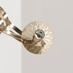 Kroonluchter Castro, antiek messing, 8-lamps