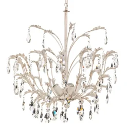 Kroonluchter Cesta, 5-lamps met kristallen