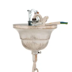 Kroonluchter Cesta, 5-lamps met kristallen