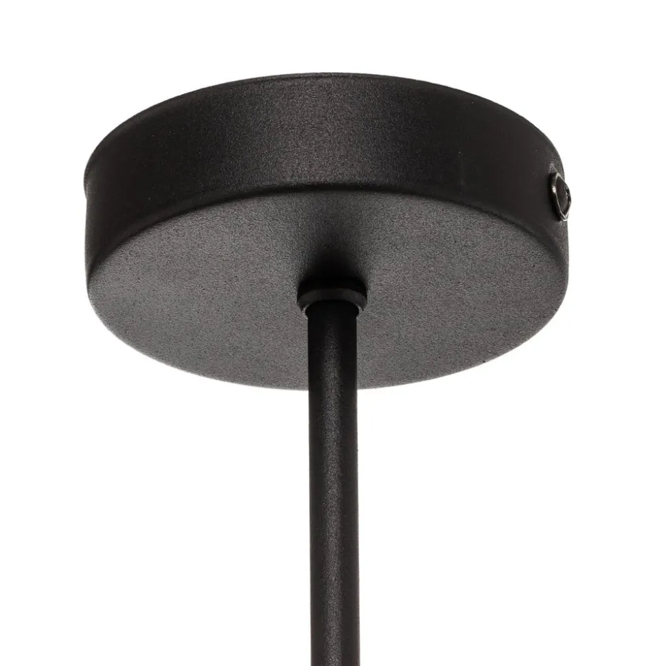 Kroonluchter Chicago, linnen lampenkappen, 6-lamps