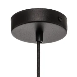 Kroonluchter Chicago, linnen lampenkappen, 5-lamps