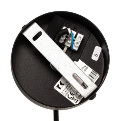 Kroonluchter Chicago, linnen lampenkappen, 5-lamps