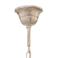 Kroonluchter Collana metaal 6-lamps ivoor