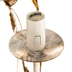 Kroonluchter Collana metaal 6-lamps ivoor