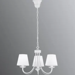 Kroonluchter Cortez, wit, 3-lamps