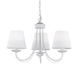 Kroonluchter Cortez, wit, 3-lamps