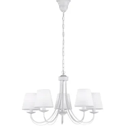 Kroonluchter Cortez, wit, 5-lamps