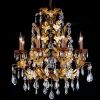 Kroonluchter CR12, 8-lamps, met glasbehang