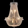 Kroonluchter CR55, 12-lamps, met glasbehang