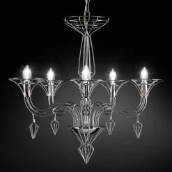Kroonluchter Dedalo 5-lamps chroom