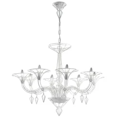 Kroonluchter Dedalo 8-lamps wit