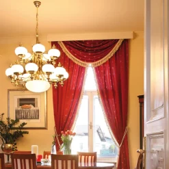 Kroonluchter Delia, messingkleurig Ø 100 cm, 16-lichts, glas