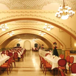 Kroonluchter Delia, messingkleurig Ø 100 cm, 16-lichts, glas