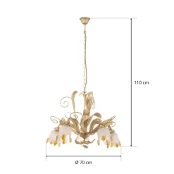 Kroonluchter Elena in Florentijnse stijl, 5-lamps