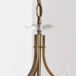 Kroonluchter Elizabeth Ø80cm metaal/kristal 8flg. antiek goud