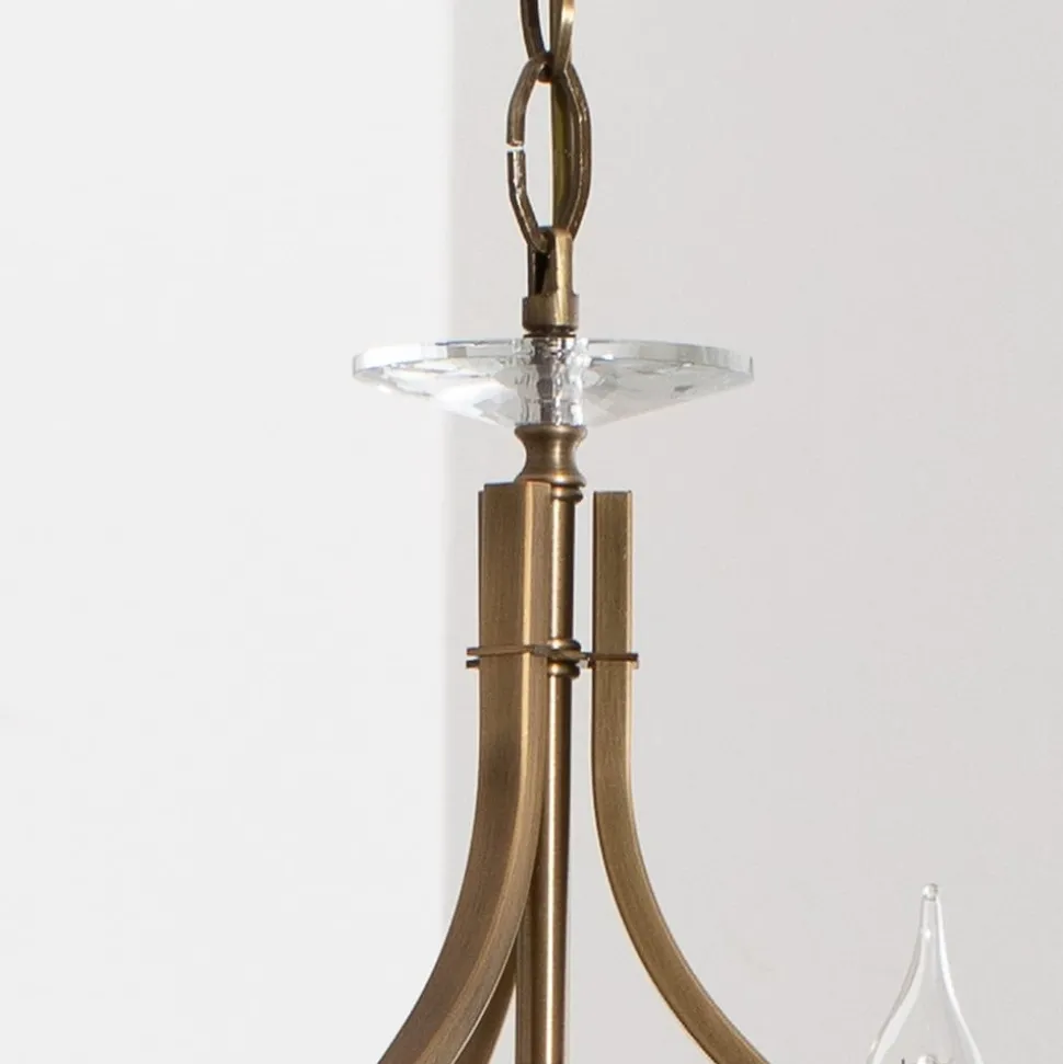 Kroonluchter Elizabeth Ø80cm metaal/kristal 8flg. antiek goud