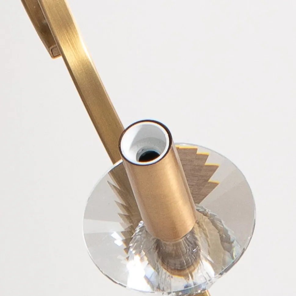 Kroonluchter Elizabeth Ø80cm metaal/kristal 8flg. antiek goud