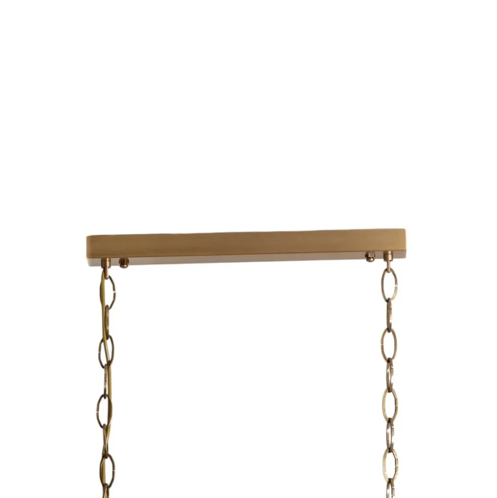 Kroonluchter Elizabeth 105x55 cm metaal/glas 8flg. antiek goud