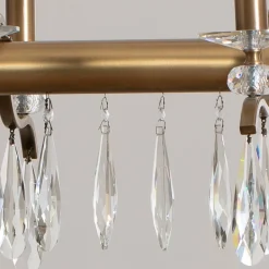 Kroonluchter Elizabeth 105x55 cm metaal/glas 8flg. antiek goud