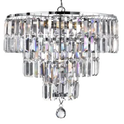 Kroonluchter Empire met kristallen prisma's