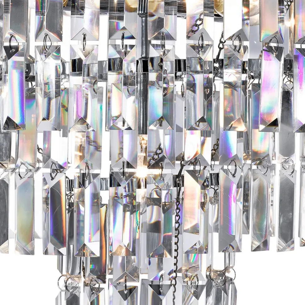 Kroonluchter Empire met kristallen prisma's