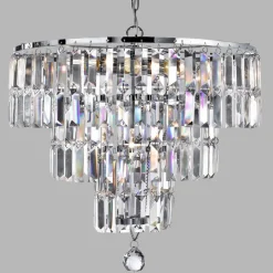 Kroonluchter Empire met kristallen prisma's