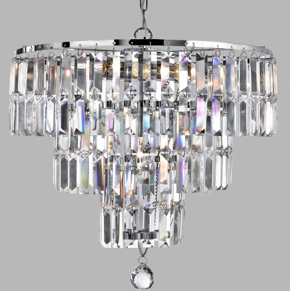 Kroonluchter Empire met kristallen prisma's