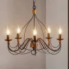 Kroonluchter Fiamma Marrone 5-lamps zonder kappen