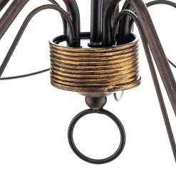 Kroonluchter Fiamma Marrone 5-lamps zonder kappen