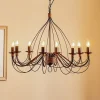 Kroonluchter Fiamma Marrone 8-lamps zonder kappen