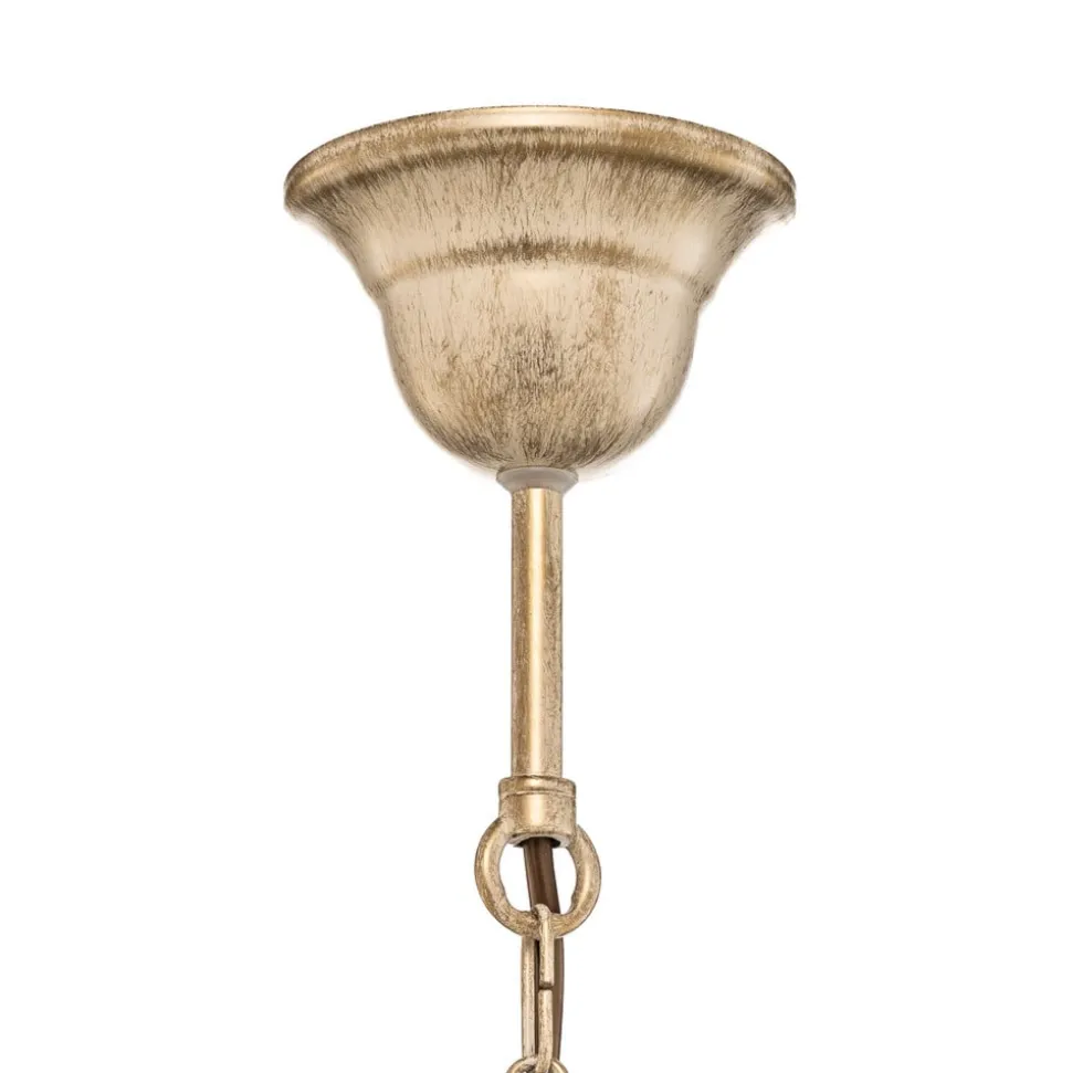 Kroonluchter Florina met bloemmotief, 3-lamps