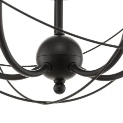 Kroonluchter Globe 5-lamps zwart